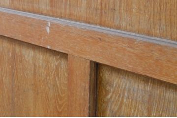 アンティーク建具　レトロな佇まいが魅力的なガラス窓付きドア1枚(木製扉、玄関ドア)(R-068836)