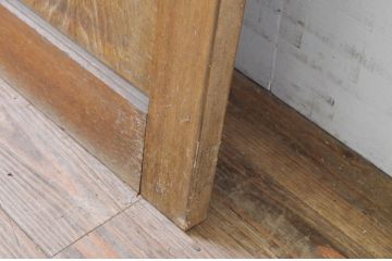アンティーク建具　レトロな佇まいが魅力的なガラス窓付きドア1枚(木製扉、玄関ドア)(R-068836)