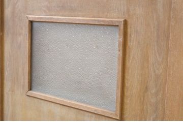 アンティーク建具　レトロな佇まいが魅力的なガラス窓付きドア1枚(木製扉、玄関ドア)(R-068836)