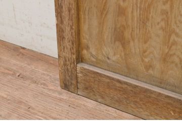 アンティーク建具　レトロな佇まいが魅力的なガラス窓付きドア1枚(木製扉、玄関ドア)(R-068836)
