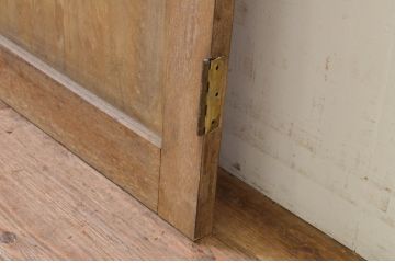 アンティーク建具　レトロな佇まいが魅力的なガラス窓付きドア1枚(木製扉、玄関ドア)(R-068836)