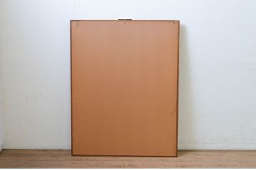 イタリアビンテージ　ゴールドの縁取りがアクセントのウォールミラー(壁掛け鏡、ヴィンテージ)(R-068837)