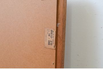 イタリアビンテージ　ゴールドの縁取りがアクセントのウォールミラー(壁掛け鏡、ヴィンテージ)(R-068837)