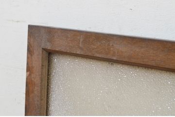 アンティーク建具　タモ材　シンプルながらも上質な造りが魅力的な明かり取り1枚(ガラス欄間、明り取り、FIX窓、フィックス、ガラス窓、嵌め殺し)(R-068841)