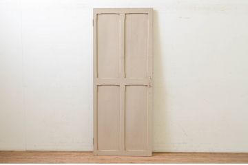 アンティーク建具　ペイント仕上げ限定　どこか懐かしいレトロな雰囲気のペイント扉1枚(ドア、木製扉)(R-068848)