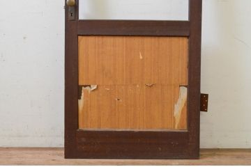 アンティーク建具　落ち着いた雰囲気を演出する木製ドア1枚(ガラス戸、扉)(R-068850)
