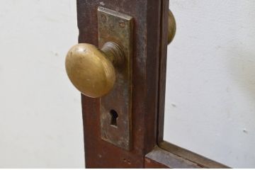 アンティーク建具　落ち着いた雰囲気を演出する木製ドア1枚(ガラス戸、扉)(R-068850)