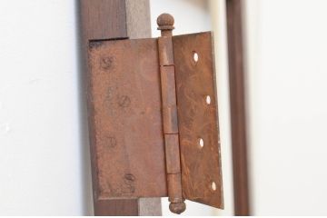 アンティーク建具　落ち着いた雰囲気を演出する木製ドア1枚(ガラス戸、扉)(R-068850)