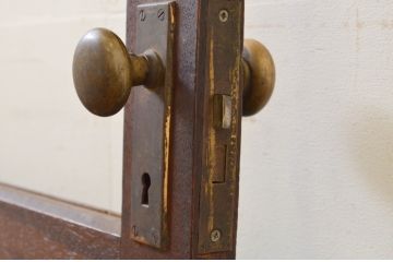 アンティーク建具　落ち着いた雰囲気を演出する木製ドア1枚(ガラス戸、扉)(R-068850)