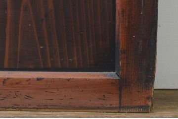 アンティーク建具　和モダンな空間作りにおすすめな格子帯戸2枚セット(引き戸、障子戸)(R-068851)