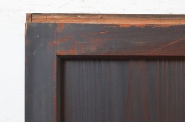 アンティーク建具　和モダンな空間作りにおすすめな格子帯戸2枚セット(引き戸、障子戸)(R-068851)