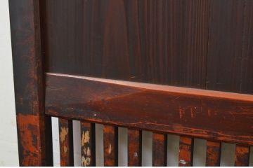 アンティーク建具　和モダンな空間作りにおすすめな格子帯戸2枚セット(引き戸、障子戸)(R-068851)
