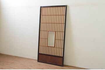 アンティーク建具　腰板欅(ケヤキ)材　和の情緒を演出する障子戸1枚(引き戸)(R-068852)