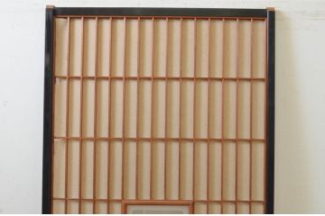 アンティーク建具　腰板欅(ケヤキ)材　和の情緒を演出する障子戸1枚(引き戸)(R-068852)