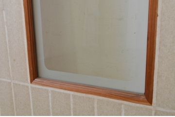 アンティーク建具　腰板欅(ケヤキ)材　和の情緒を演出する障子戸1枚(引き戸)(R-068852)