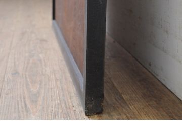アンティーク建具　腰板欅(ケヤキ)材　和の情緒を演出する障子戸1枚(引き戸)(R-068852)