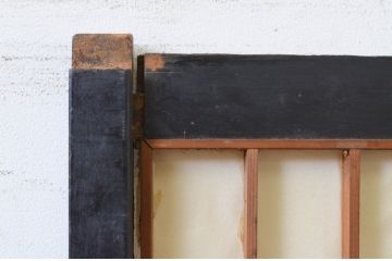 アンティーク建具　腰板欅(ケヤキ)材　和モダンな空間作りにおすすめな障子戸2枚セット(引き戸、格子戸、ガラス帯戸)(R-068855)