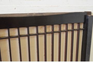 アンティーク建具　落ち着きのある和を演出する障子戸2枚セット(引き戸、ガラス帯戸)(R-068856)