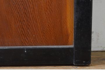 アンティーク建具　落ち着きのある和を演出する障子戸2枚セット(引き戸、ガラス帯戸)(R-068856)