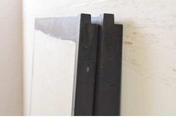 アンティーク建具　落ち着きのある和を演出する障子戸2枚セット(引き戸、ガラス帯戸)(R-068856)