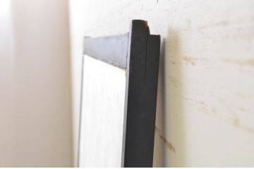 アンティーク建具　腰板欅(ケヤキ)材　上質な和を演出してくれる障子戸1枚(引き戸、ガラス帯戸、格子戸)(R-068857)