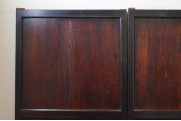 アンティーク建具　シックな空間作りにおすすめな帯戸4枚セット(引き戸、板戸)(R-068860)