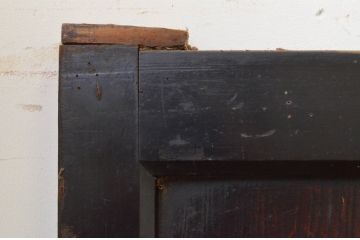 アンティーク建具　シックな空間作りにおすすめな帯戸4枚セット(引き戸、板戸)(R-068860)