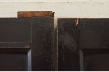 アンティーク建具　シックな空間作りにおすすめな帯戸4枚セット(引き戸、板戸)(R-068860)