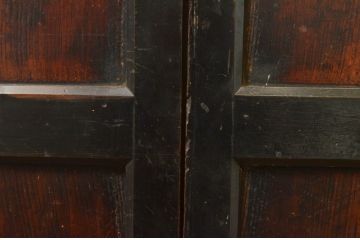アンティーク建具　シックな空間作りにおすすめな帯戸4枚セット(引き戸、板戸)(R-068860)