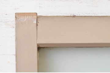 アンティーク建具　ペイント仕上げ限定　レトロな雰囲気づくりにおすすめのガラス戸2枚セット(引き戸)(R-068861)