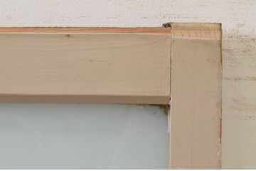 アンティーク建具　ペイント仕上げ限定　レトロな雰囲気づくりにおすすめのガラス戸2枚セット(引き戸)(R-068861)