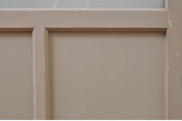アンティーク建具　ペイント仕上げ限定　レトロな雰囲気づくりにおすすめのガラス戸2枚セット(引き戸)(R-068861)