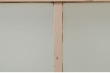 アンティーク建具　ペイント仕上げ限定　レトロな雰囲気づくりにおすすめのガラス戸2枚セット(引き戸)(R-068861)