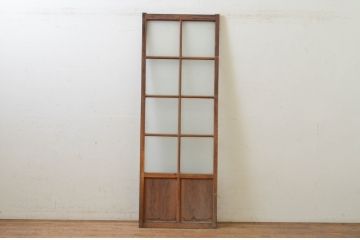 アンティーク建具　どこか懐かしい雰囲気漂う幅狭ガラス戸1枚(引き戸)(R-068864)