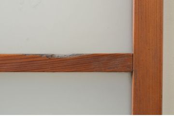 アンティーク建具　どこか懐かしい雰囲気漂う幅狭ガラス戸1枚(引き戸)(R-068864)