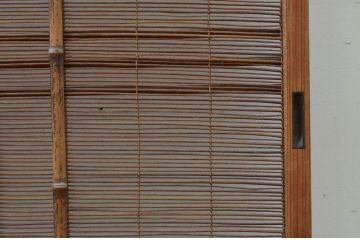 アンティーク建具　涼しげな和の空間づくりにおすすめな夏戸1枚(簾戸、御簾戸、簀戸、葭戸、夏障子、すど、引き戸)(R-068866)
