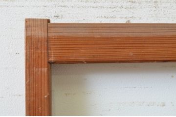アンティーク建具　涼しげな和の空間づくりにおすすめな幅狭夏戸1枚(簾戸、御簾戸、簀戸、葭戸、夏障子、すど、引き戸)(R-068867)