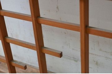 アンティーク建具　涼しげな和の空間づくりにおすすめな幅狭夏戸1枚(簾戸、御簾戸、簀戸、葭戸、夏障子、すど、引き戸)(R-068867)