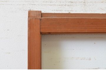 アンティーク建具　涼しげな和の空間づくりにおすすめな幅狭夏戸1枚(簾戸、御簾戸、簀戸、葭戸、夏障子、すど、引き戸)(R-068867)