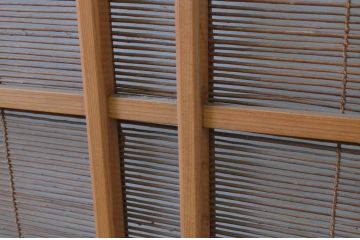 アンティーク建具　涼しげな和の空間づくりにおすすめな幅狭夏戸1枚(簾戸、御簾戸、簀戸、葭戸、夏障子、すど、引き戸)(R-068867)