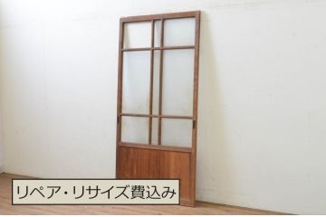 アンティーク建具　大正ロマンの雰囲気漂うガラス戸1枚(引き戸)(R-068868)