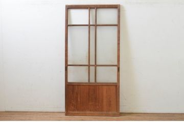 アンティーク建具　大正ロマンの雰囲気漂うガラス戸1枚(引き戸)(R-068868)