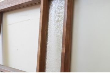アンティーク建具　大正ロマンの雰囲気漂うガラス戸1枚(引き戸)(R-068868)
