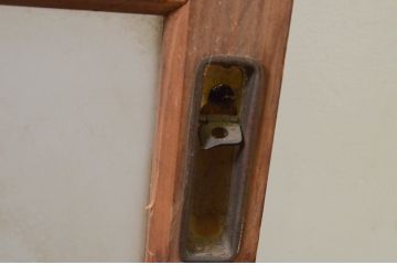 アンティーク建具　大正ロマンの雰囲気漂うガラス戸1枚(引き戸)(R-068868)