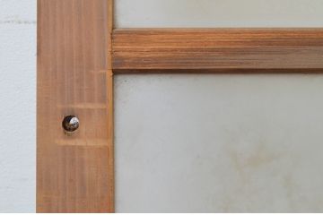 アンティーク建具　大正ロマンの雰囲気漂うガラス戸1枚(引き戸)(R-068868)