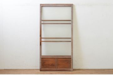 アンティーク建具　レトロな雰囲気づくりにおすすめなガラス戸1枚(引き戸)(R-068869)