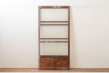 アンティーク建具　レトロな雰囲気づくりにおすすめなガラス戸1枚(引き戸)(R-068869)