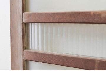 アンティーク建具　レトロな雰囲気づくりにおすすめなガラス戸1枚(引き戸)(R-068869)