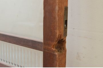 アンティーク建具　レトロな雰囲気づくりにおすすめなガラス戸1枚(引き戸)(R-068869)