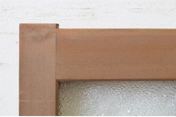 アンティーク建具　大正ロマンなお部屋作りにおすすめな幅狭ガラス戸2枚セット(引き戸)(R-068870)